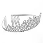 Simulated Crystal Lattice Tiara Headband, Women's, Natural