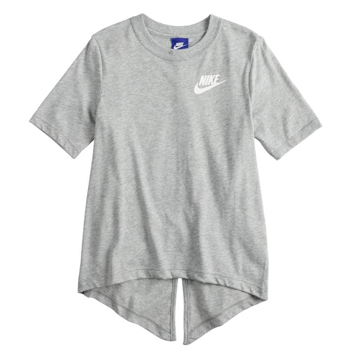 Girls 7-16 Nike Split Back Tee, Size: Xl, Grey