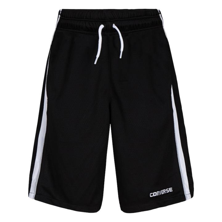 Boys 4-7 Converse Mesh Stripe Shorts, Size: 6, Black