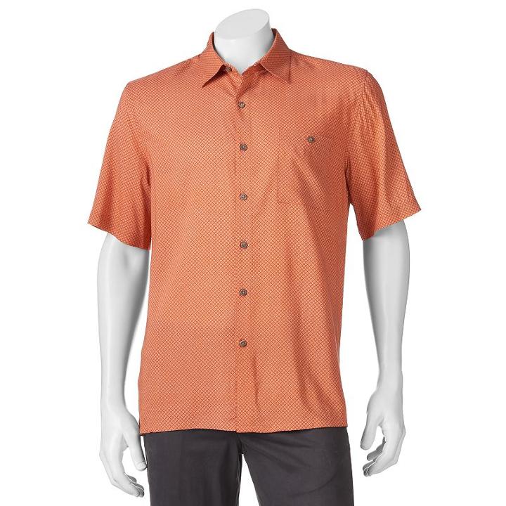 Men's Batik Bay Classic-fit Button-down Shirt, Size: Medium, Brt Red