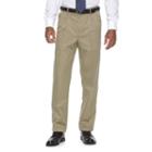 Men's Croft & Barrow&reg; Classic-fit No-iron Performance Khaki Pleated Casual Pants, Size: 34x36, Beig/green (beig/khaki)