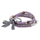 Simply Vera Vera Wang Beaded & Popcorn Chain Stretch Bracelet Set, Women's, Purple Oth