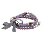 Simply Vera Vera Wang Beaded & Popcorn Chain Stretch Bracelet Set, Women's, Purple Oth
