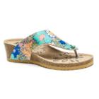 Muk Luks Sue Ellen Women's Wedge Sandals, Girl's, Size: 7, Multicolor