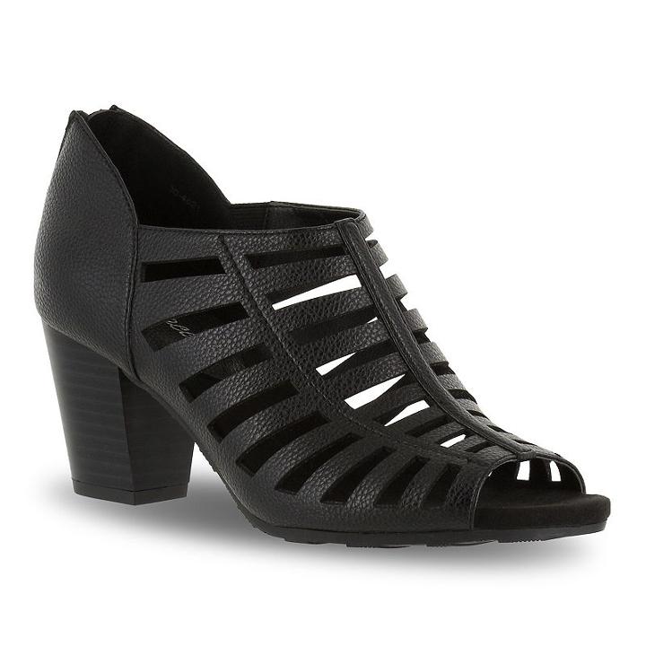 Easy Street Pilot Women's High Heel Sandals, Size: Medium (10), Black