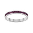 Traditions Sterling Silver Crystal Birthstone Eternity Ring, Women's, Size: 9, Purple