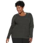 Plus Size Napa Valley Cable-knit Crewneck Sweater, Women's, Size: 3xl, Dark Grey