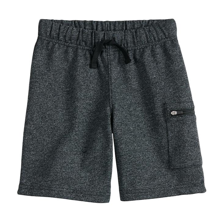 Boys 4-10 Jumping Beans&reg; Textured Zip Pocket Shorts, Size: 8, Black