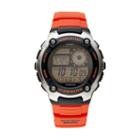 Casio Men's World Time Digital & Lc Analog Watch, Orange