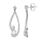 Forever Brilliant 14k White Gold 1 7/8 Carat T.w. Lab-created Moissanite Drop Earrings, Women's