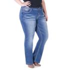 Juniors' Plus Size Series 31 Faded Slim Bootcut Jeans, Girl's, Size: 16w Short, Dark Blue