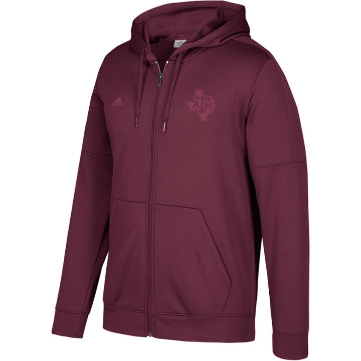 Men's Adidas Texas A & M Aggies Tonal Team Logo Climawarm Hoodie, Size: Small, Red