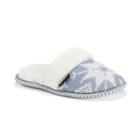 Muk Luks Women's Knit Scuff Slippers, Size: Medium, Light Blue