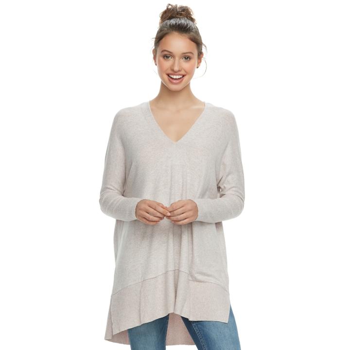 Juniors' Miss Chievous Drapey Long Sleeve Tunic, Teens, Size: Xs, Dark Pink