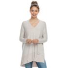 Juniors' Miss Chievous Drapey Long Sleeve Tunic, Teens, Size: Xs, Dark Pink