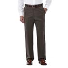 Men's Haggar Premium Stretch Dress Pants, Size: 44x32, Med Brown