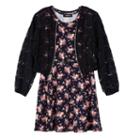 Girls 7-16 Iz Amy Byer Lace Bomber Jacket & Floral Dress Set, Size: 10, Ovrfl Oth