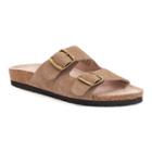 Sonoma Goods For Life&trade; Women's Leather Slide Sandals, Size: Medium (10), Lt Beige