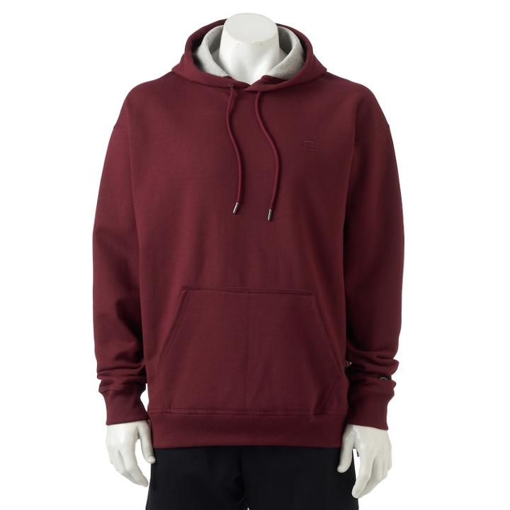 Men's Champion Fleece Powerblend Hoodie, Size: Large, Dark Red