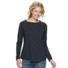 Women's Sonoma Goods For Life&trade; French Terry Crewneck Sweatshirt, Size: Medium, Blue (navy)