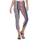 Women's French Laundry Printed Capri Leggings, Size: Xl, Blue