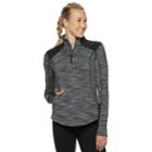 Women's Tek Gear&reg; Performance Thumb Hole 1/4-zip Jacket, Size: Large, Black