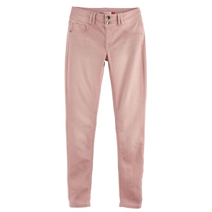 Girls 7-16 & Plus Size So&reg; Double-button Color Skinny Jeans, Size: 14, Brt Pink