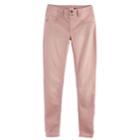 Girls 7-16 & Plus Size So&reg; Double-button Color Skinny Jeans, Size: 14, Brt Pink