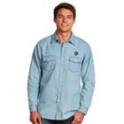 Men's Antigua Sporting Kansas City Chambray Button-down Shirt, Size: Small, Med Blue