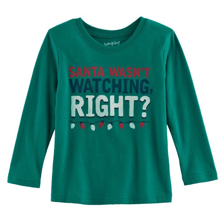 Boys 4-10 Jumping Beans&reg; Christmas Softest Graphic Tee, Size: 6, Dark Green