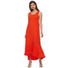 Women's Apt. 9&reg; Ruffle High-low Maxi Dress, Size: Xxl, Drk Orange