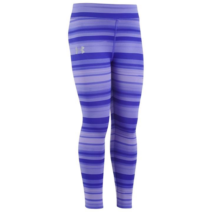 Girls 4-6x Under Armour Blurred Stripe Leggings, Size: 6x, Med Purple
