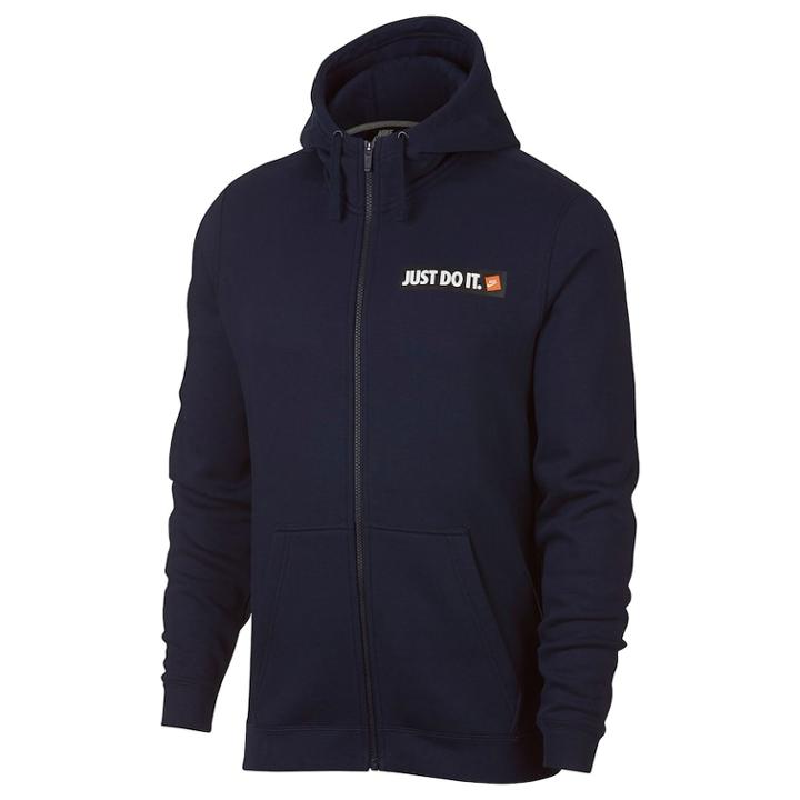 Men's Nike Fleece Full-zip Hoodie, Size: Large, Light Blue