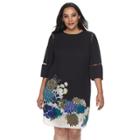 Plus Size Apt. 9&reg; Floral High-low Dress, Women's, Size: 1xl, Blue