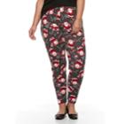 Plus Size French Laundry Christmas Printed Legging, Women's, Size: 1xl, Silver