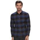 Men's Marc Anthony Slim-fit Soft-touch Flannel Button-down Shirt, Size: Xl, Blue