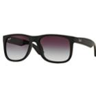 Ray-ban Justin Rb4165 55mm Rectangle Gradient Sunglasses, Adult Unisex, Dark Grey