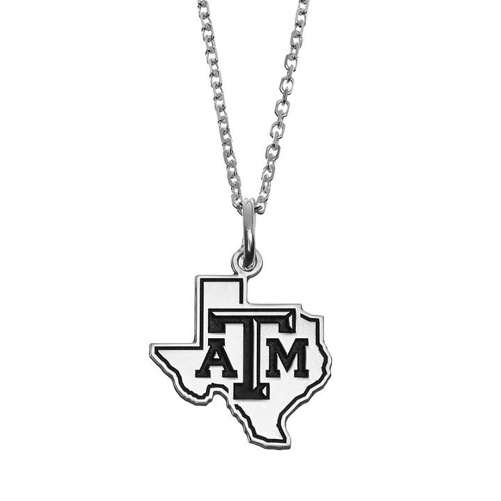 Fiora Sterling Silver Texas A & M Aggies Team Logo Pendant Necklace, Women's, Size: 16, Grey