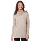Women's Haggar Cowlneck Tunic Sweater, Size: Xxl, Lt Beige