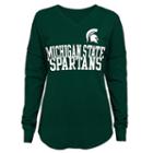 Juniors' Michigan State Spartans Split Tee, Women's, Size: Large, Green Oth