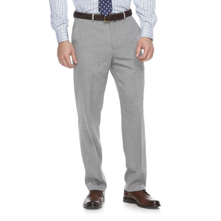 Men's Chaps Classic-fit Wool-blend Stretch Suit Pants, Size: 36x30, Light Grey
