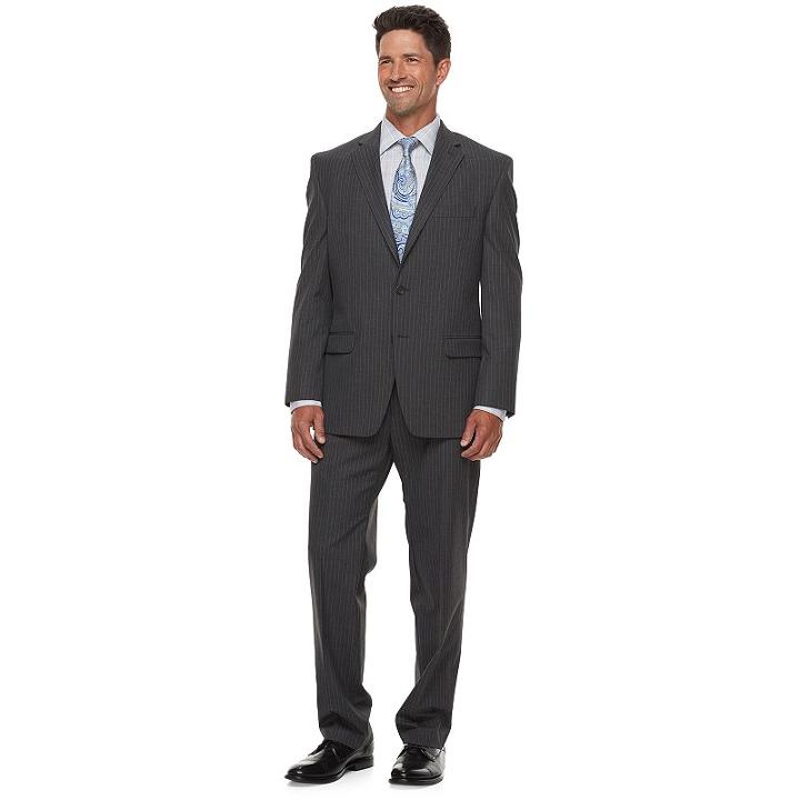 Men's Chaps Performance Series Classic-fit Stretch Suit Jacket, Size: 46 - Regular, Grey