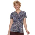 Women's Croft & Barrow&reg; Print Shirt, Size: Small, Dark Blue