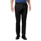 Men's Haggar Premium No-iron Khaki Stretch Slim-fit Flat-front Pants, Size: 34x30, Black