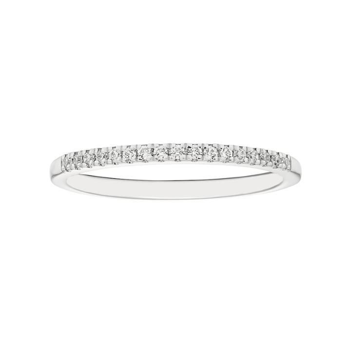 Boston Bay Diamonds 14k White Gold 1/10 Carat T.w. Diamond Wedding Ring, Women's, Size: 5.50