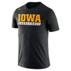 Men's Nike Iowa Hawkeyes Basketball Practice Dri-fit Tee, Size: Xl, Black