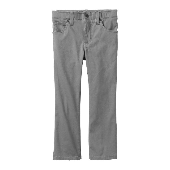 Boys 4-7x Lee Sport Extreme Comfort Stretch Slim Straight-leg Twill Pants, Boy's, Size: 5 Slim, Grey (charcoal)