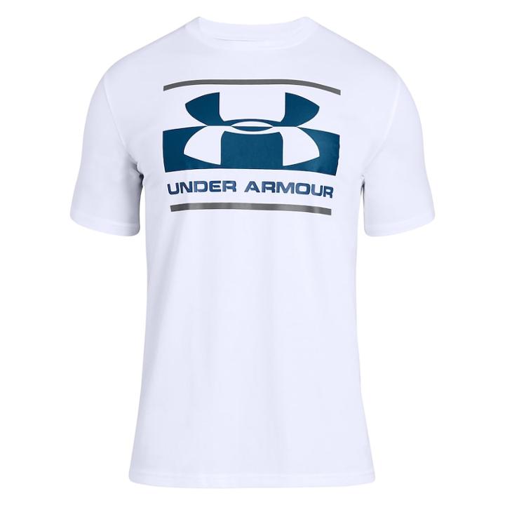 Men's Under Armour Block Logo Tee, Size: Medium, White