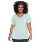 Plus Size Tek Gear&reg; Pocket Tee, Women's, Size: 3xl, Lt Green