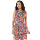 Women's Ab Studio Print Swing Dress, Size: Medium, Ovrfl Oth